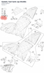 Diagram preview: Gasket, fuel tank cap 64x68x (A56007008020)