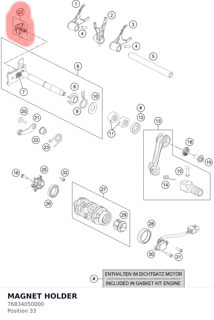 Diagram preview: MAGNET HOLDER (76834050000)