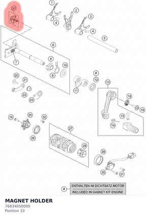Diagram preview: MAGNET HOLDER (76834050000)