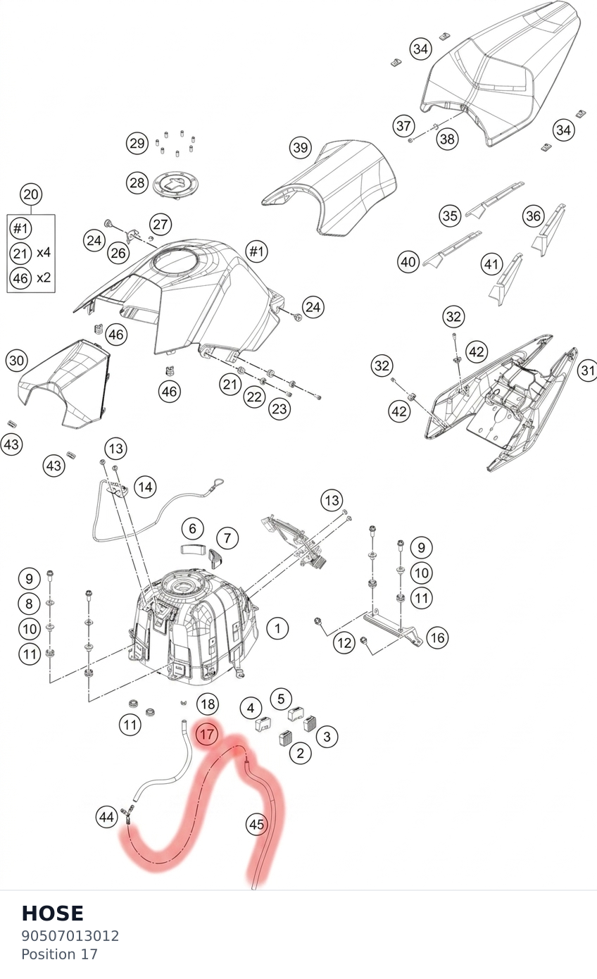 Diagram preview: HOSE (90507013012)