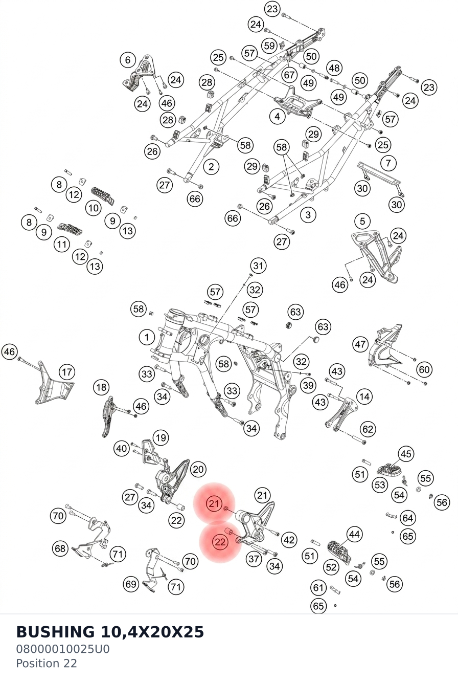 Diagram preview: BUSHING 10,4X20X25 (08000010025U0)