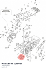 Diagram preview: WATER PUMP SUPPORT (70035158000)