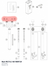 Diagram preview: Nut M17x1 h8 WAF19 (43570305)