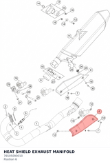 Diagram preview: HEAT SHIELD EXHAUST MANIFOLD (76505090010)