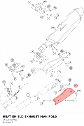 Diagram preview: HEAT SHIELD EXHAUST MANIFOLD (76505090010)