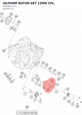 Diagram preview: OILPUMP ROTOR-SET 12MM CPL. (59038011112)