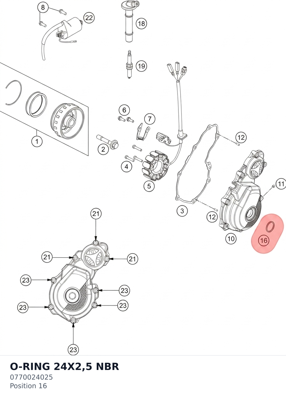Diagram preview: O-RING 24X2,5 NBR (0770024025)