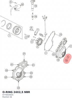 Diagram preview: O-RING 24X2,5 NBR (0770024025)