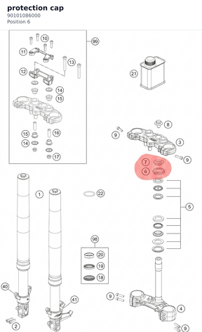 Diagram preview: protection cap (90101086000)