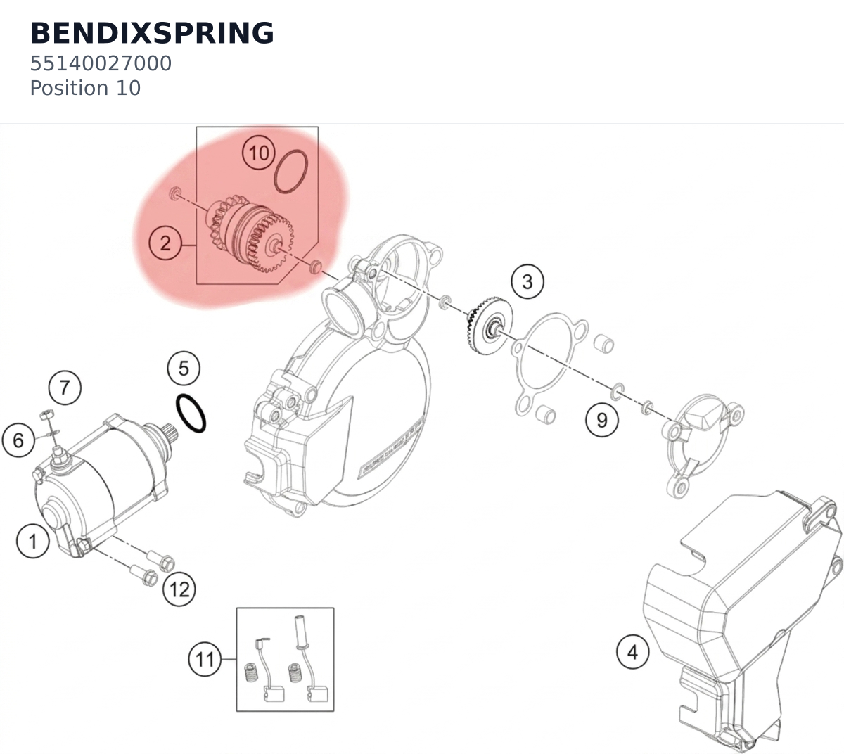 Diagram preview: BENDIXSPRING (55140027000)