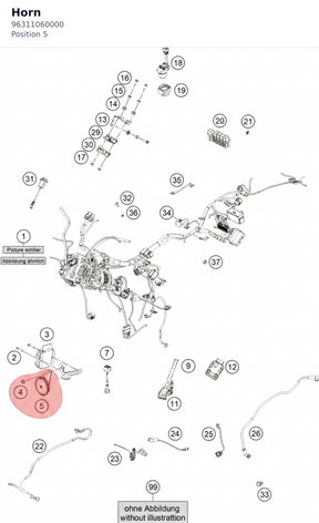Diagram preview: Horn (96311060000)
