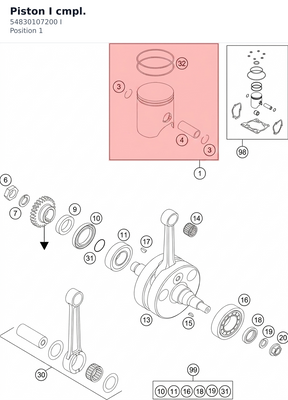 Diagram preview: Piston I cmpl. (54830107200 I)