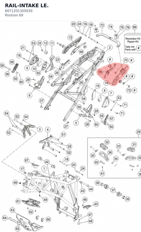 Diagram preview: RAIL-INTAKE LE. (6071201305030)