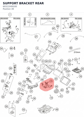 Diagram preview: SUPPORT BRACKET REAR (60311049100)