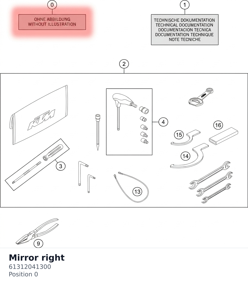 Diagram preview: Mirror right (61312041300)