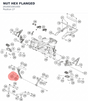 Diagram preview: NUT HEX FLANGED (J910001001000)