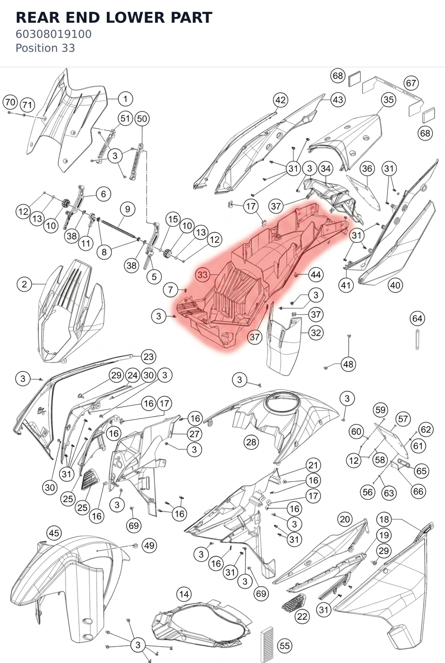 Diagram preview: REAR END LOWER PART (60308019100)