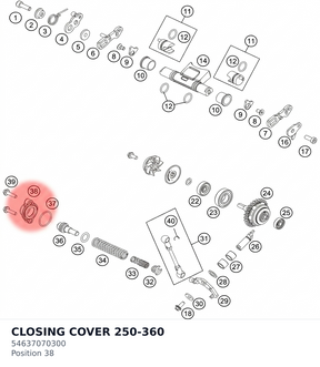Diagram preview: CLOSING COVER 250-360 (54637070300)