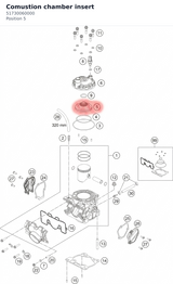 Diagram preview: Comustion chamber insert (51730060000)