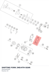 Diagram preview: SHIFTING FORK 2ND/4TH GEAR (50434002000)