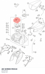 Diagram preview: AH SCREW M5X10 (J912050101)