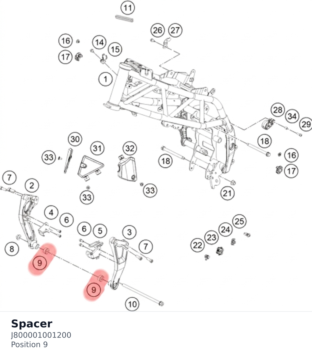 Diagram preview: Spacer (J800001001200)