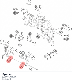 Diagram preview: Spacer (J800001001200)