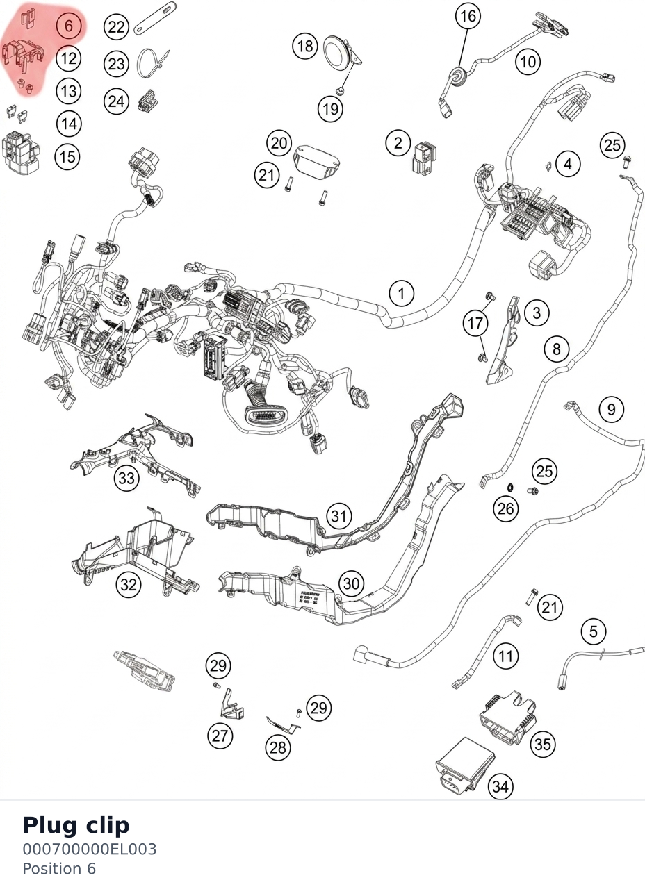 Diagram preview: Plug clip (000700000EL003)