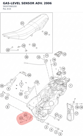 Diagram preview: GAS-LEVEL SENSOR ADV. 2006 (58207080100)