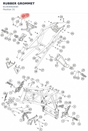 Diagram preview: RUBBER GROMMET (61303002040)