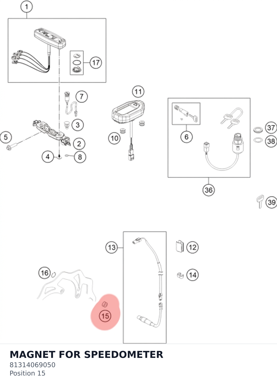 Diagram preview: MAGNET FOR SPEEDOMETER (81314069050)