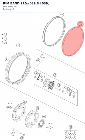 Diagram preview: RIM BAND 21'' (60309073100)