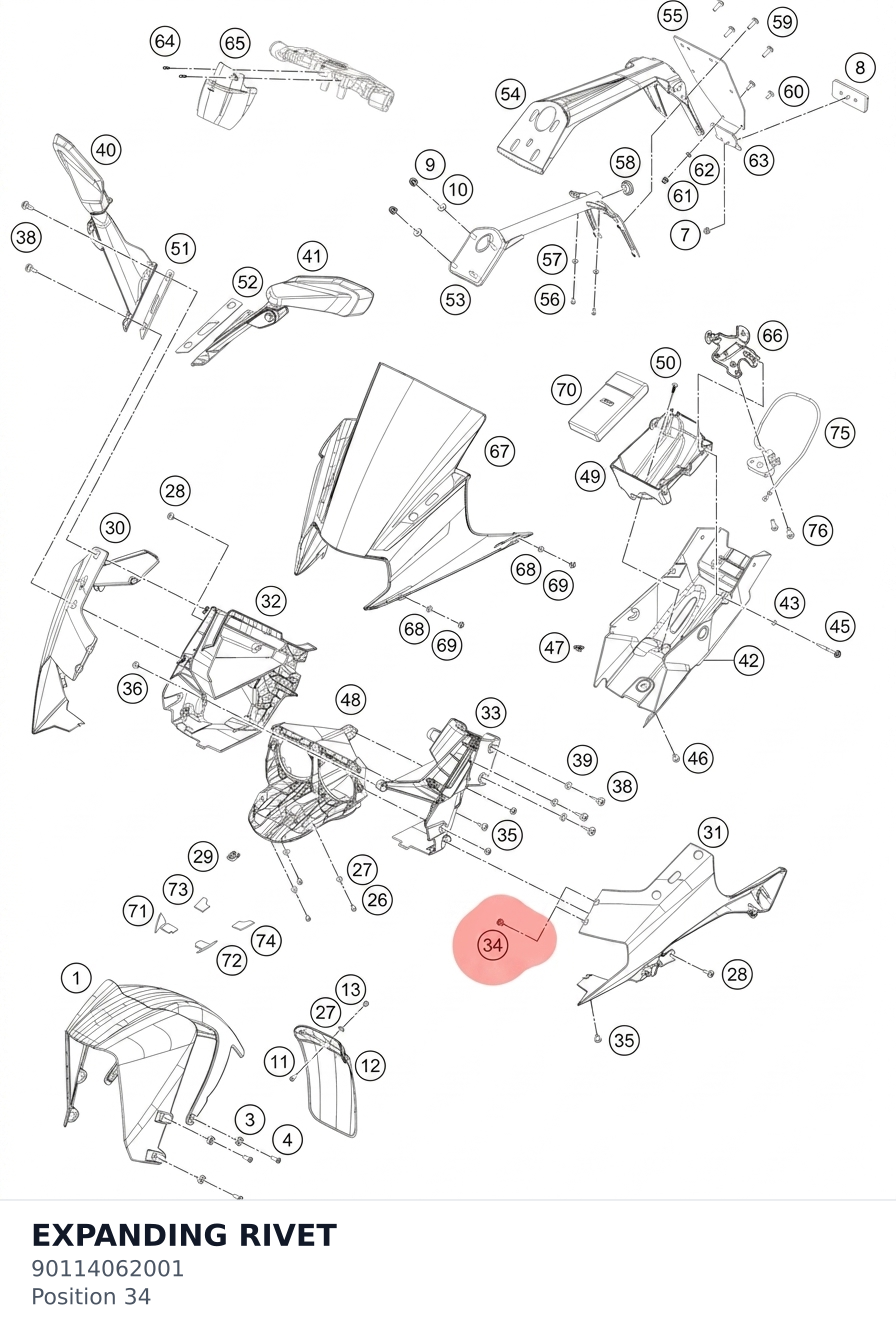 Diagram preview: EXPANDING RIVET (90114062001)