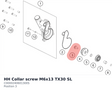 Diagram preview: HH Collar screw M6x13 TX30 SL (C0000240601300S)
