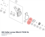Diagram preview: HH Collar screw M6x13 TX30 SL (C0000240601300S)