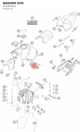 Diagram preview: WASHER GFN (90508045000)