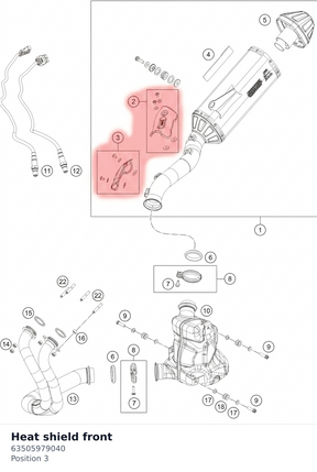 Diagram preview: Heat shield front (63505979040)