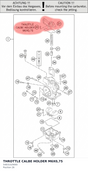 Diagram preview: THROTTLE CALBE HOLDER M6X0,75 (54831029000)
