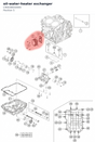 Diagram preview: oil-water-heater exchanger (C90038050000)