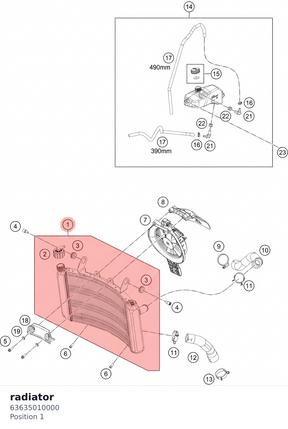 Diagram preview: radiator (63635010000)