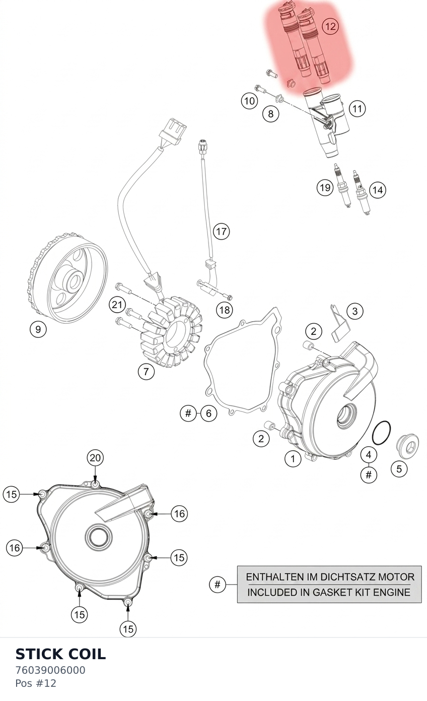 Diagram preview: STICK COIL (76039006000)