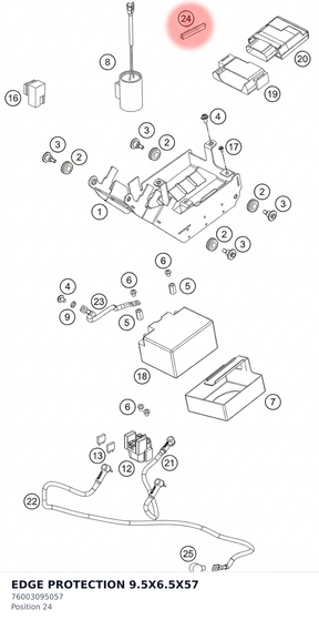 Diagram preview: EDGE PROTECTION 9.5X6.5X57 (76003095057)