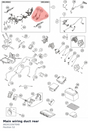 Diagram preview: Main wiring duct rear (A62411047040)