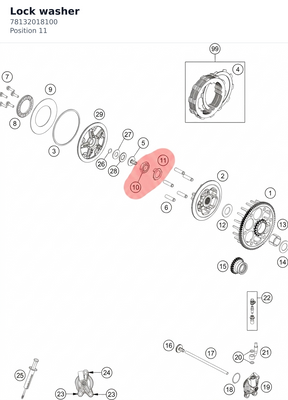 Diagram preview: Lock washer (78132018100)