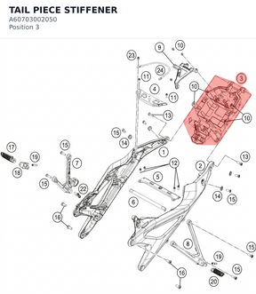 Diagram preview: TAIL PIECE STIFFENER (A60703002050)