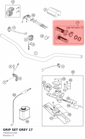 Diagram preview: GRIP SET GREY               17 (79002221100)