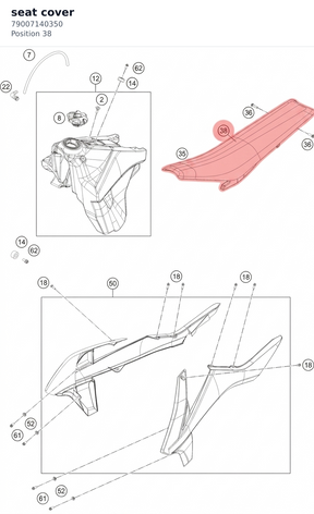 Diagram preview: seat cover (79007140350)