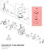 Diagram preview: PISTON KIT II 500 ENDURO (79730107110 II)