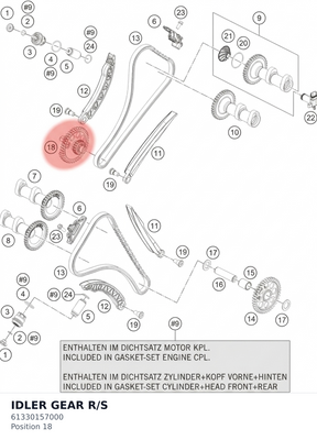 Diagram preview: IDLER GEAR R/S (61330157000)