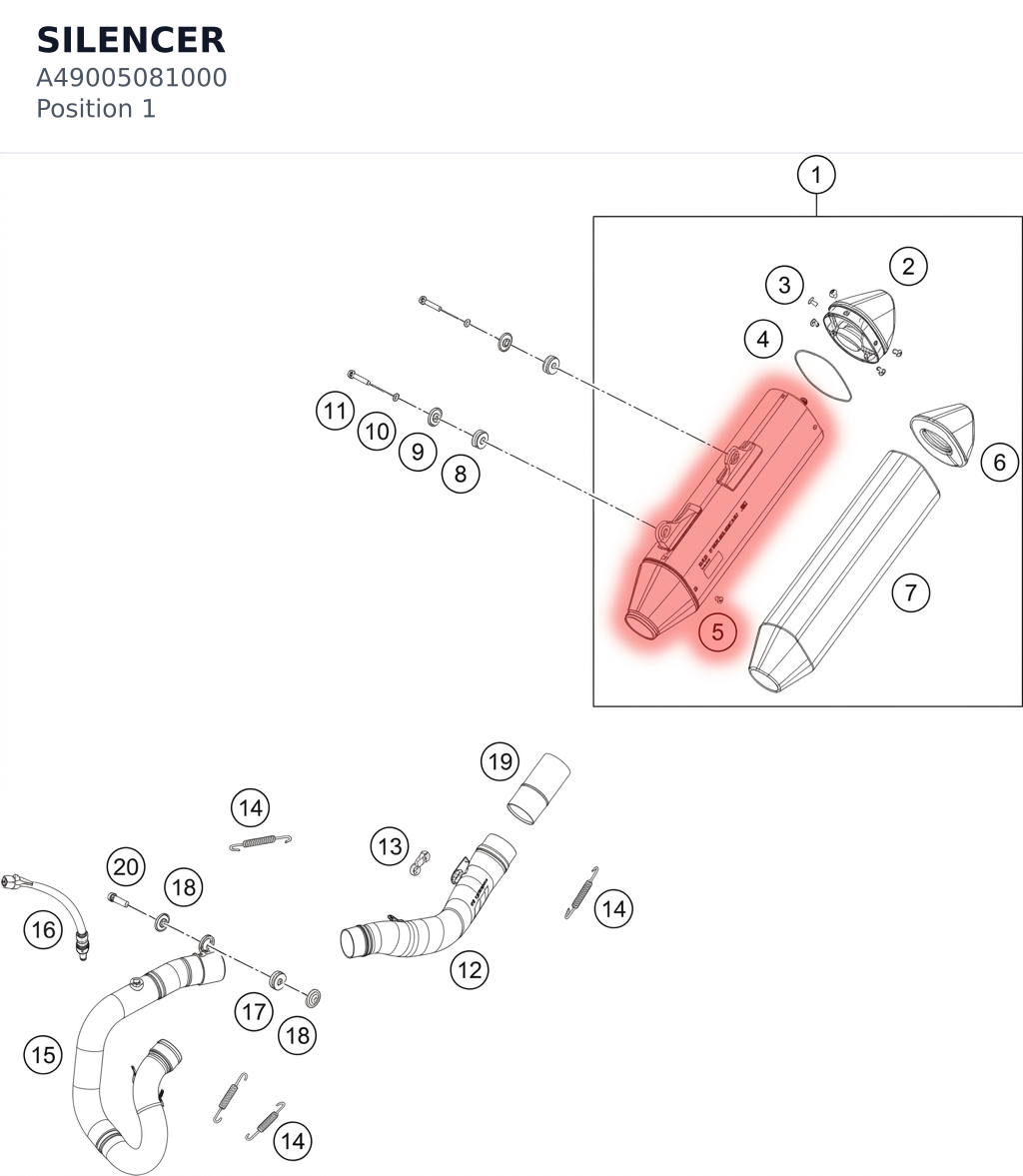 Diagram preview: SILENCER (A49005081000)